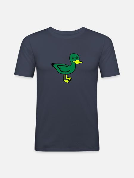 Cute Duck - Men's Slim Fit T-Shirt - navy