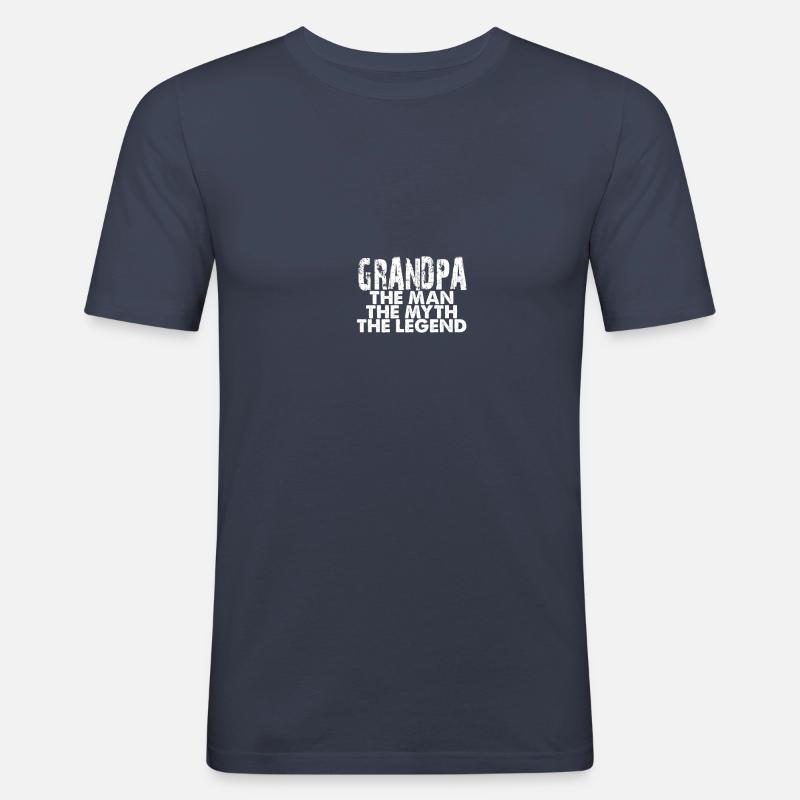 Opa der Mann - Männer Slim Fit T-Shirt - Navy