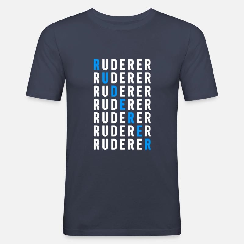 Ruderer - Männer Slim Fit T-Shirt - Navy