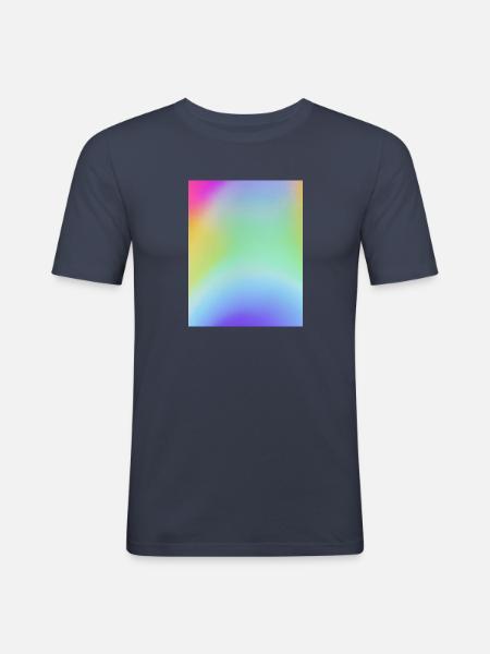 Sommer mit Regenbogenfarben - Männer Slim Fit T-Shirt - Navy