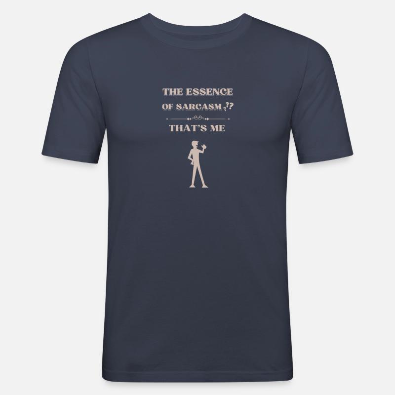 Sarkasmus-Essenz - Männer Slim Fit T-Shirt - Navy