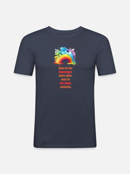 Play of colours of life - Men's Slim Fit T-Shirt - navy