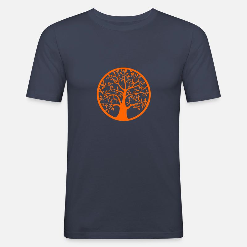 Der Baum des Lebens - Männer Slim Fit T-Shirt - Navy