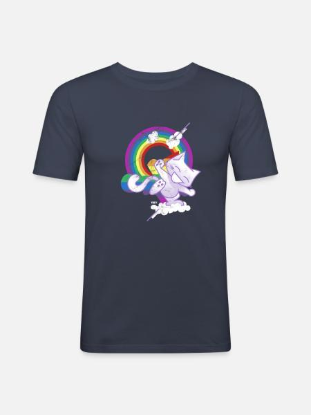 Kitty - Men's Slim Fit T-Shirt - navy