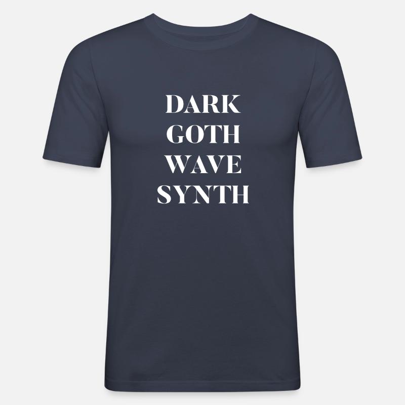 Dark goth wave synth - Men's Slim Fit T-Shirt - navy