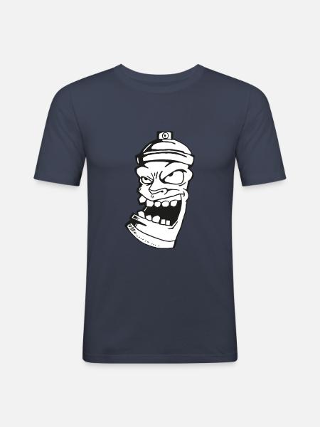 Crazy Sprayer - Men's Slim Fit T-Shirt - navy