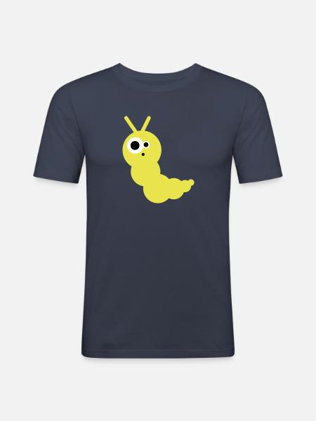 wurm - Männer Slim Fit T-Shirt - Navy