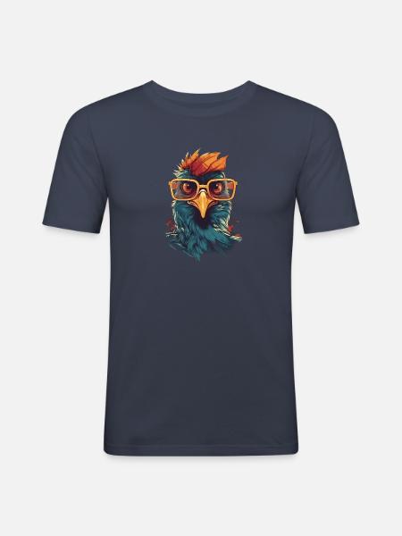 Cool chicken - Men's Slim Fit T-Shirt - navy