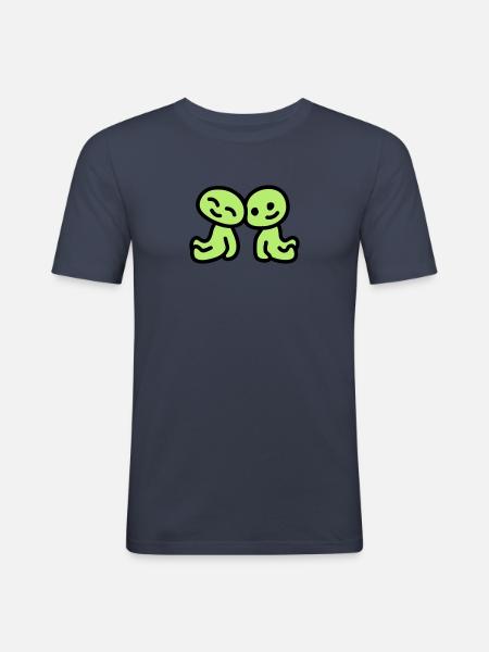 Freundschaft - verliebt - Männer Slim Fit T-Shirt - Navy