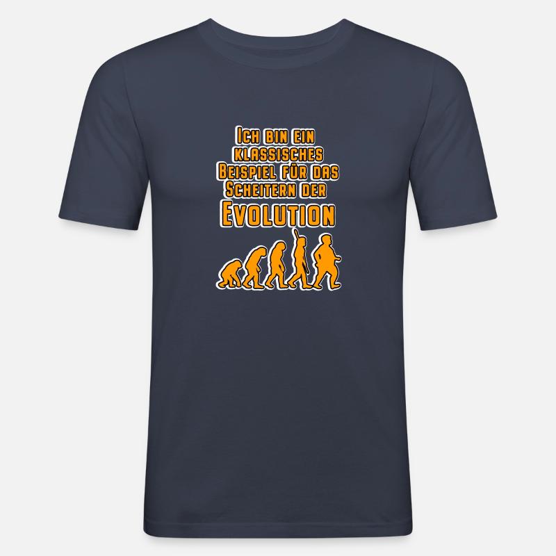 evolution - Männer Slim Fit T-Shirt - Navy