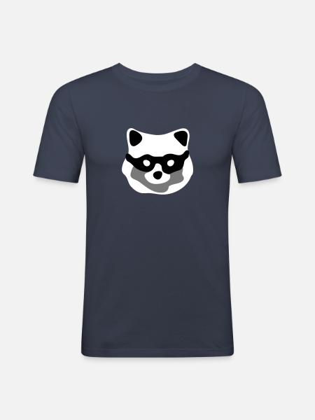 rogue racoon - Men's Slim Fit T-Shirt - navy