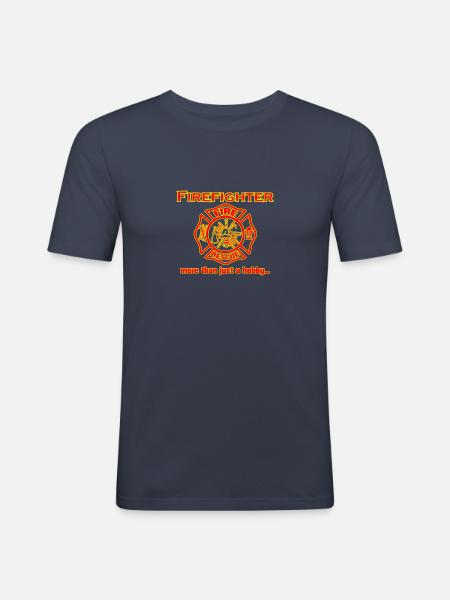 Firefighter - Men's Slim Fit T-Shirt - navy
