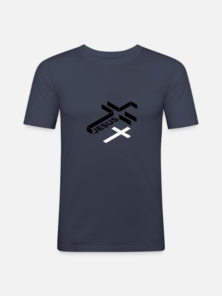 croix jésus - T-shirt près du corps Homme - 