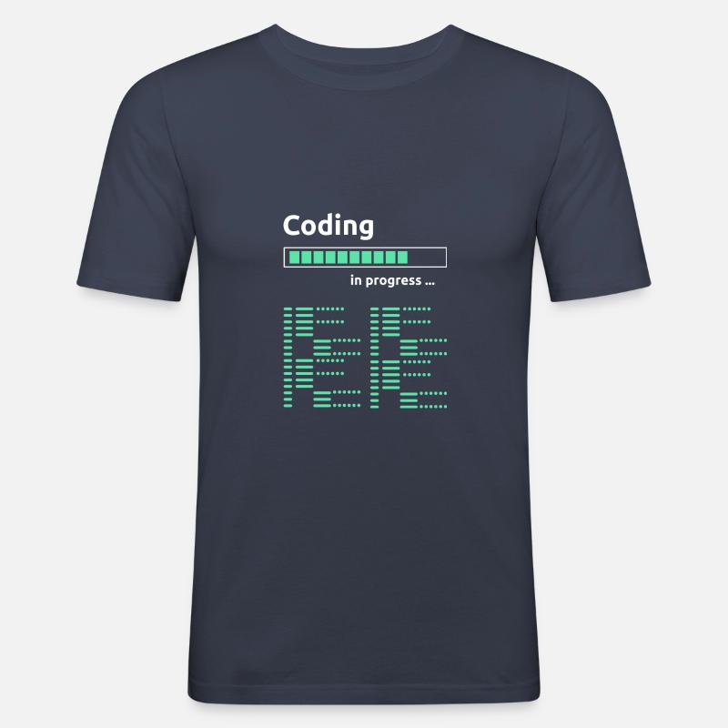 Coding in progress - Men's Slim Fit T-Shirt - navy