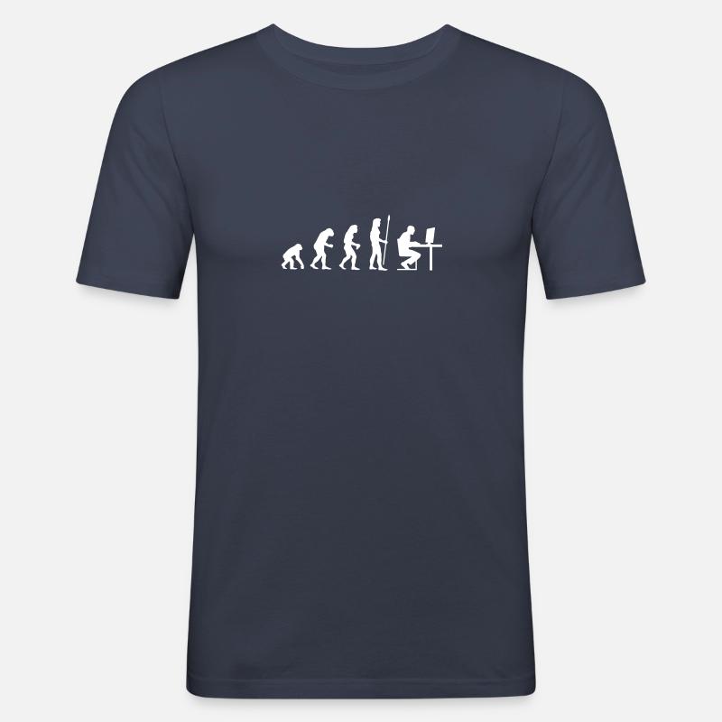 evolution_pc_3 - Men's Slim Fit T-Shirt - navy