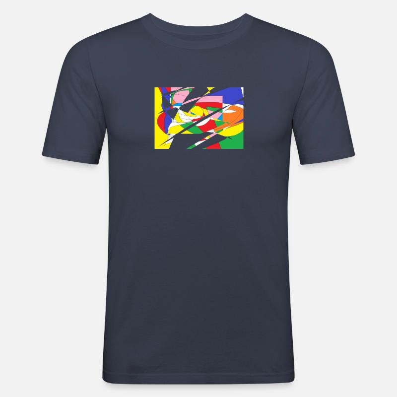 Pattern - Men's Slim Fit T-Shirt - navy