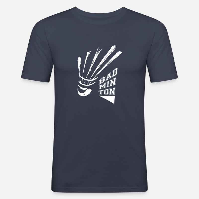 Badminton - Männer Slim Fit T-Shirt - Navy