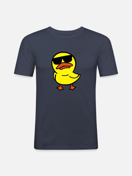 cool_duck_02 - T-shirt près du corps Homme - bleu marine