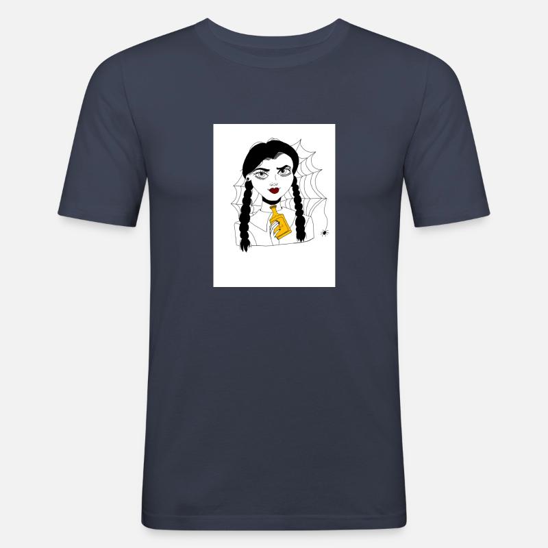 Emo Mädchen - Männer Slim Fit T-Shirt - Navy