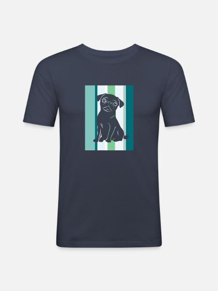 Hund Koeter - Männer Slim Fit T-Shirt - Navy