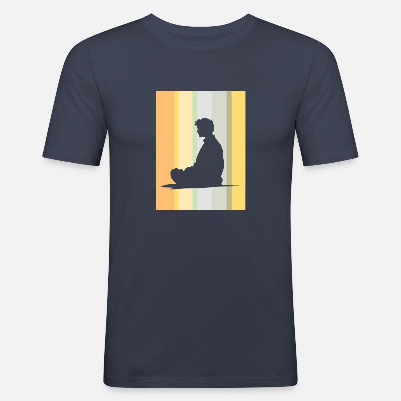 Meditation Innerer Frieden - Männer Slim Fit T-Shirt - Navy