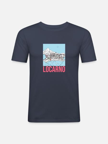 Locarno - Men's Slim Fit T-Shirt - navy