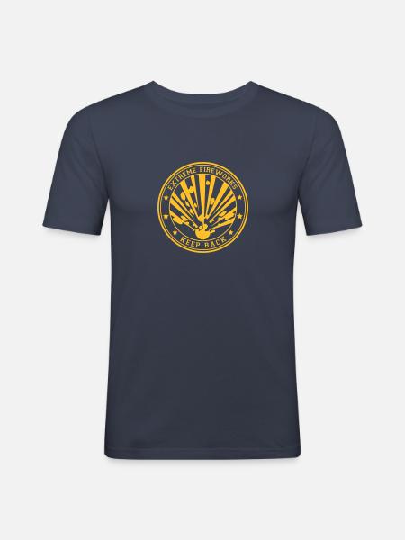 Extreme Fireworks Feuerwerk Explosiv - Männer Slim Fit T-Shirt - Navy