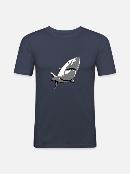 Shark - Men's Slim Fit T-Shirt - navy
