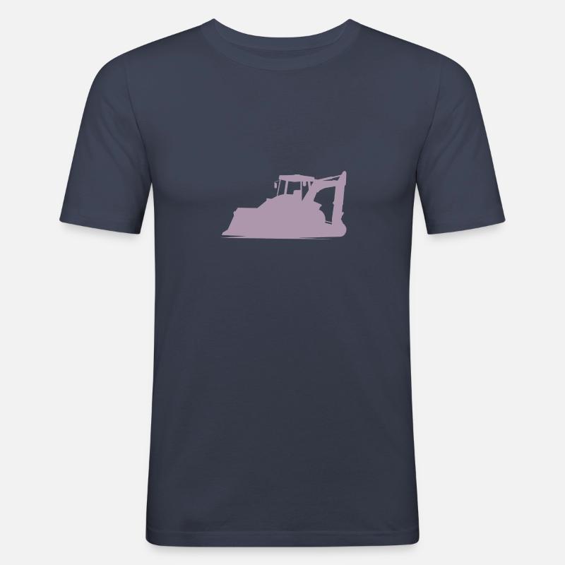 Baggerfahrer und Baugeräteführer Silhouette – - Männer Slim Fit T-Shirt - Navy