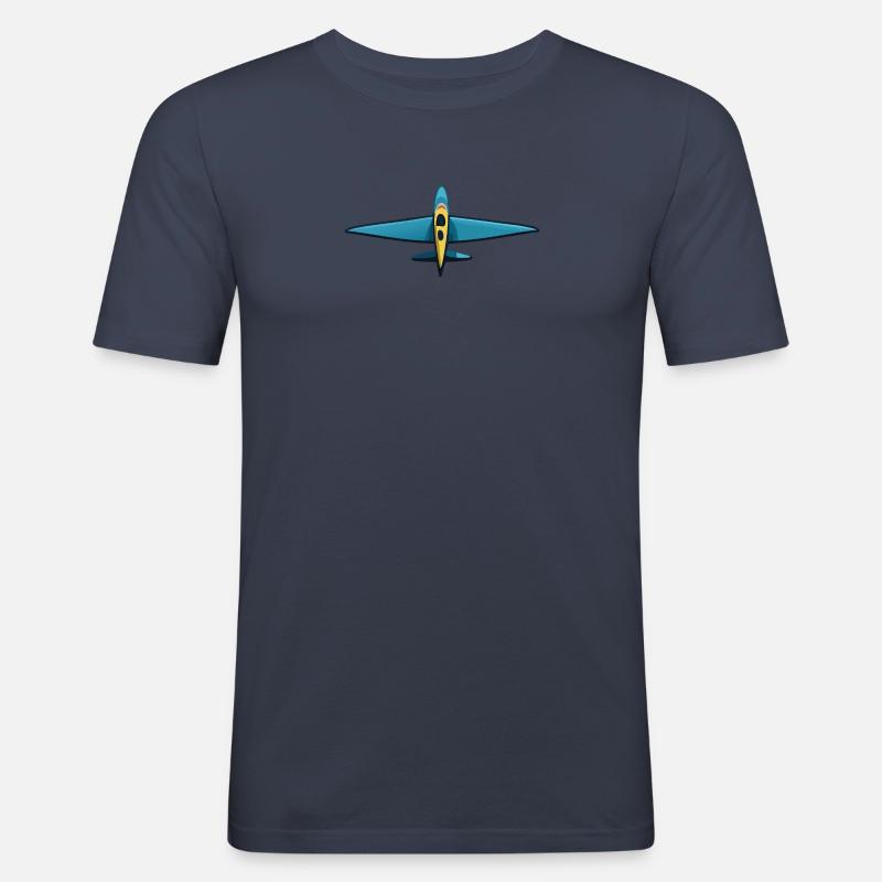 BlauGelber Gleiter - Männer Slim Fit T-Shirt - Navy