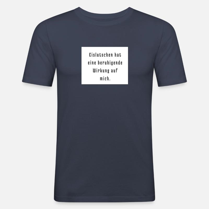 Ein Eis geht doch immer ;) - Männer Slim Fit T-Shirt - Navy