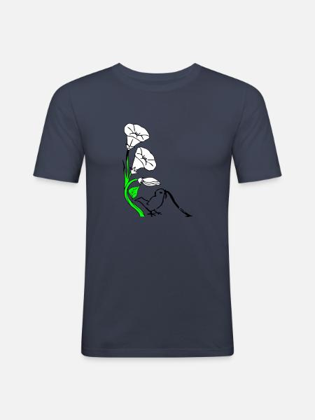 Ver - T-shirt près du corps Homme - bleu marine