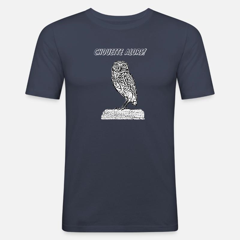 Eule dann - Männer Slim Fit T-Shirt - Navy