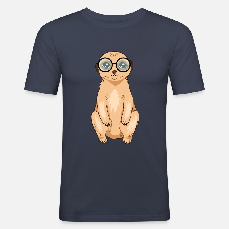 Erdmännchen - Männer Slim Fit T-Shirt - Navy