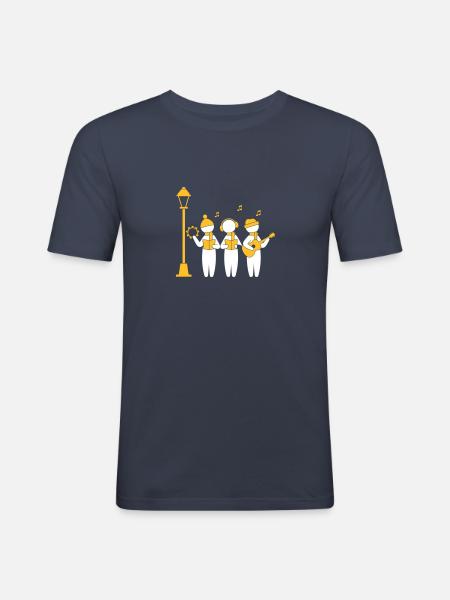 Choir Singing Christmas - Men's Slim Fit T-Shirt - navy