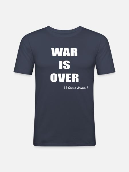 war is over - Men's Slim Fit T-Shirt - navy