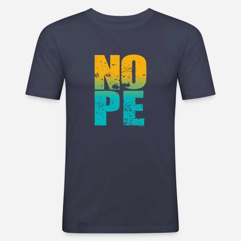 NOPE - sei kein ja-Sager! - Männer Slim Fit T-Shirt - Navy