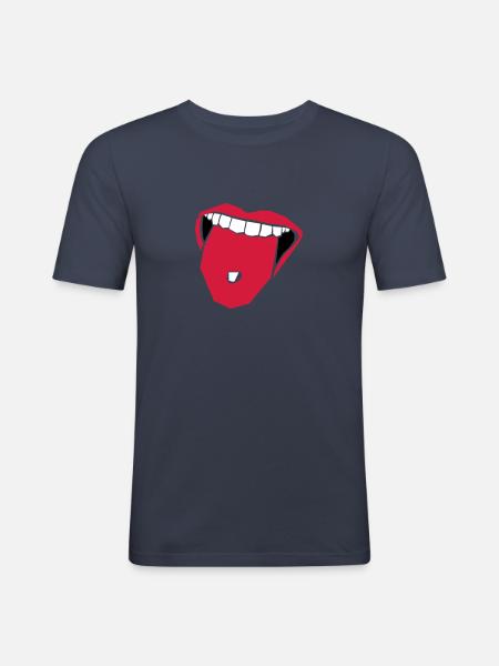 Drugs - Männer Slim Fit T-Shirt - Navy