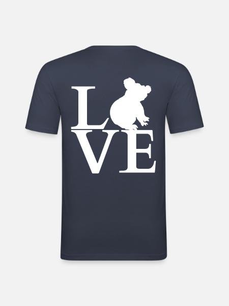Love Koala Bear - Men's Slim Fit T-Shirt - navy