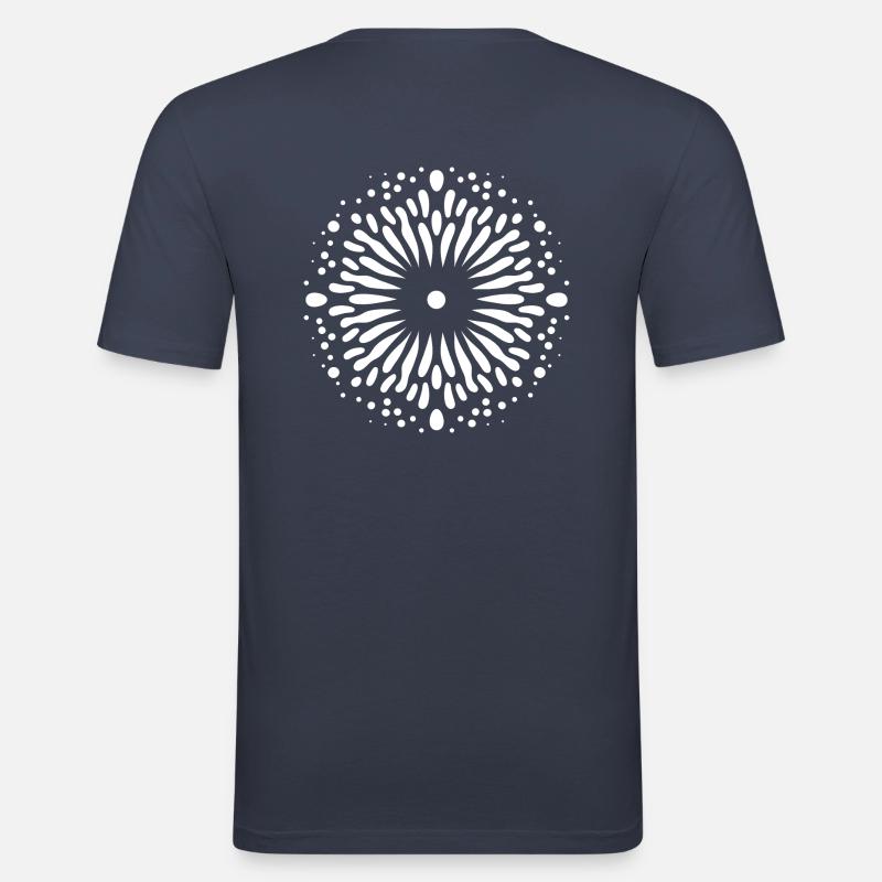 Chladni Oszillation Mode: Einzigartiges Design - Männer Slim Fit T-Shirt - Navy