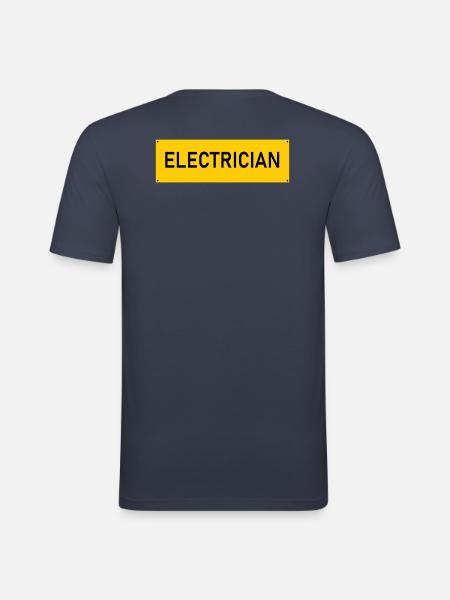 Electrician logo - Men's Slim Fit T-Shirt - navy