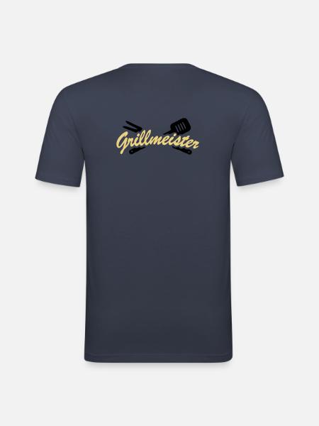 Grill Master - Men's Slim Fit T-Shirt - navy