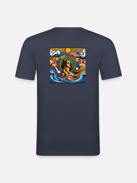 Pop-Art Madonna - Männer Slim Fit T-Shirt - Navy