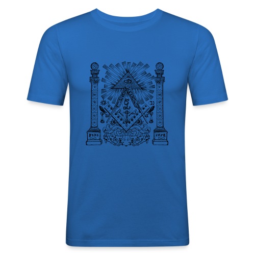 Vrijmetselarij Salamon's tempel - Mannen slim fit T-shirt