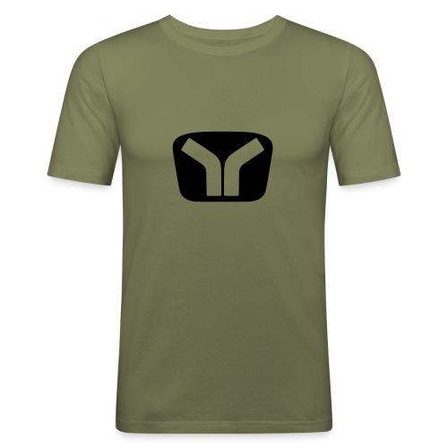 Yugo Logo Black-Transparent Design - Men's Slim Fit T-Shirt