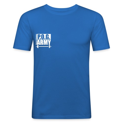 POG Army White - Men's Slim Fit T-Shirt
