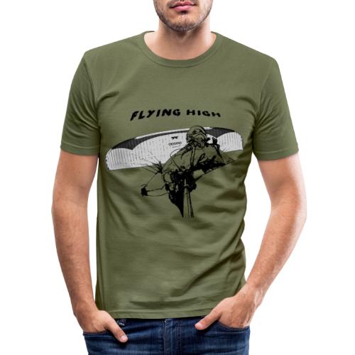 Paragliding flying high design - Men's Slim Fit T-Shirt
