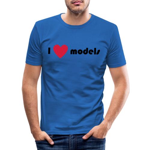 I love models - Mannen slim fit T-shirt