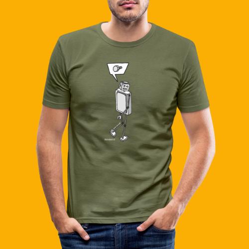 Dat Robot: Nerd Flirt Men - Mannen slim fit T-shirt