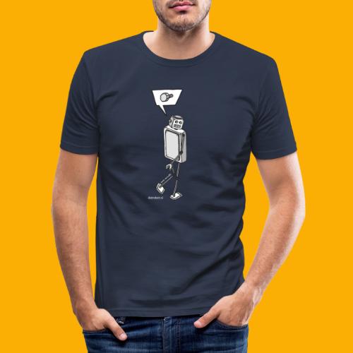 Dat Robot: Nerd Flirt Men - Mannen slim fit T-shirt